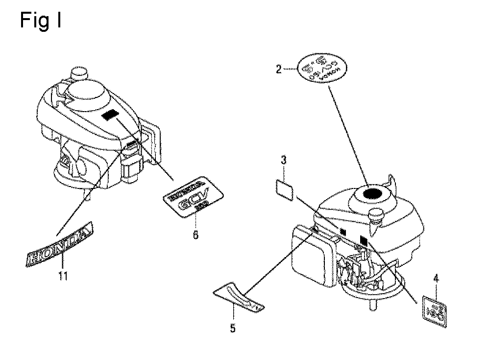 Fig-9 Diagram and Parts List for GCV160LA Type N5MF Honda Engine