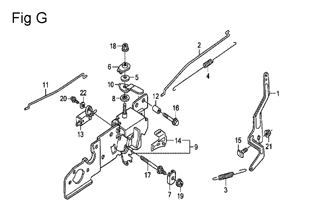 Fig-7 Diagram and Parts List for GCV135 Type A2R Honda Engine