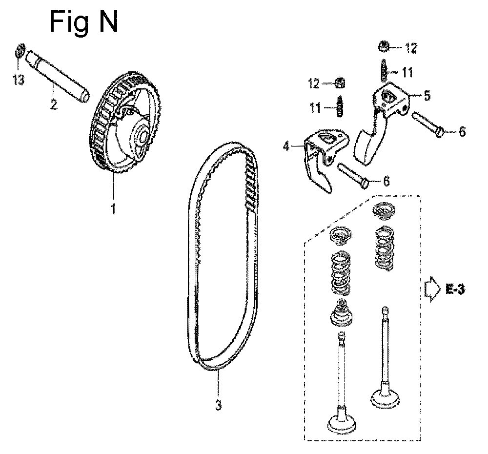 Fig-14 Diagram and Parts List for GC160A Type QHEA Honda Engine