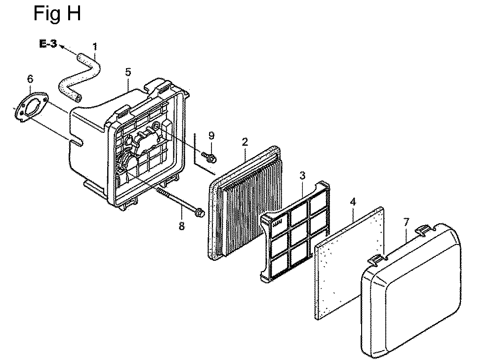 Fig-8 Diagram and Parts List for GSV190LA Type S3A Honda Engine