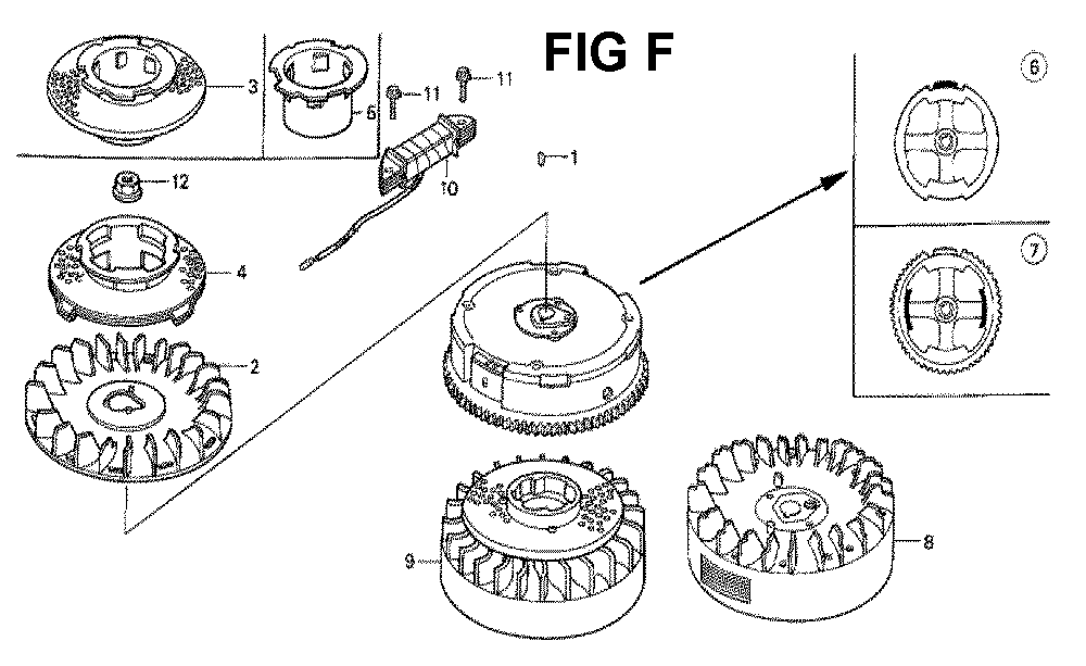 Fig-13 Diagram and Parts List for GXV160 Type N1E Honda Engine