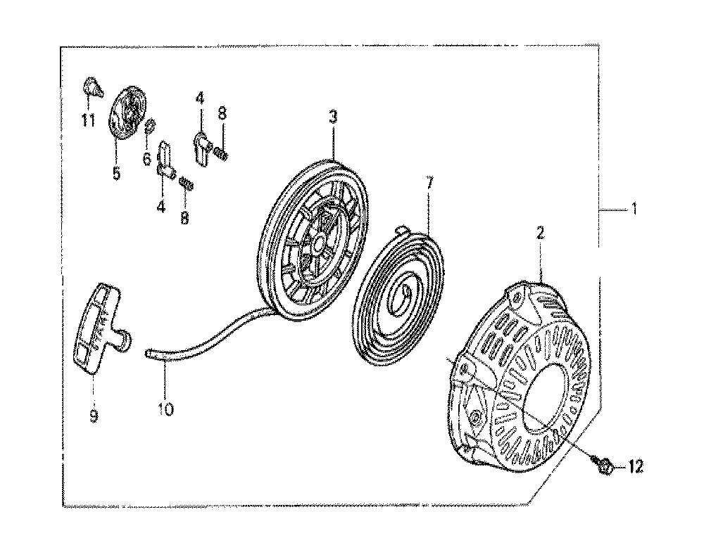 Fig-0 Diagram and Parts List for GX120K1 (SAJ4)(43-9099999) Honda Engine