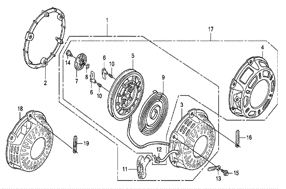 Fig-0 Diagram and Parts List for GX200 Type QXU Honda Engine