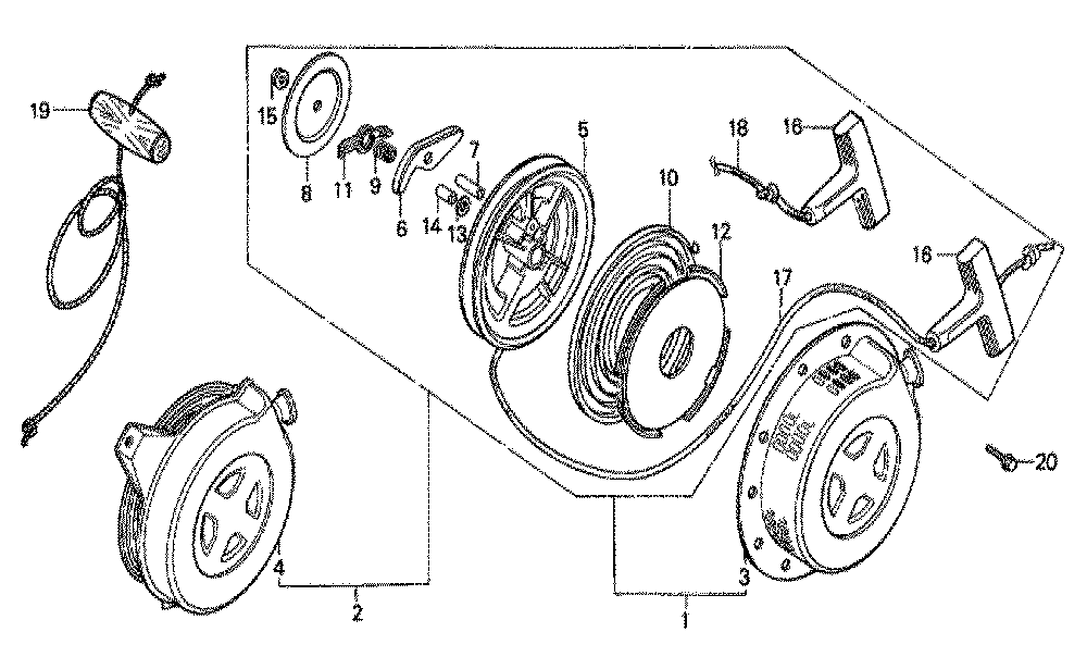 Fig-0 Diagram and Parts List for GX140 Type SSP Honda Engine