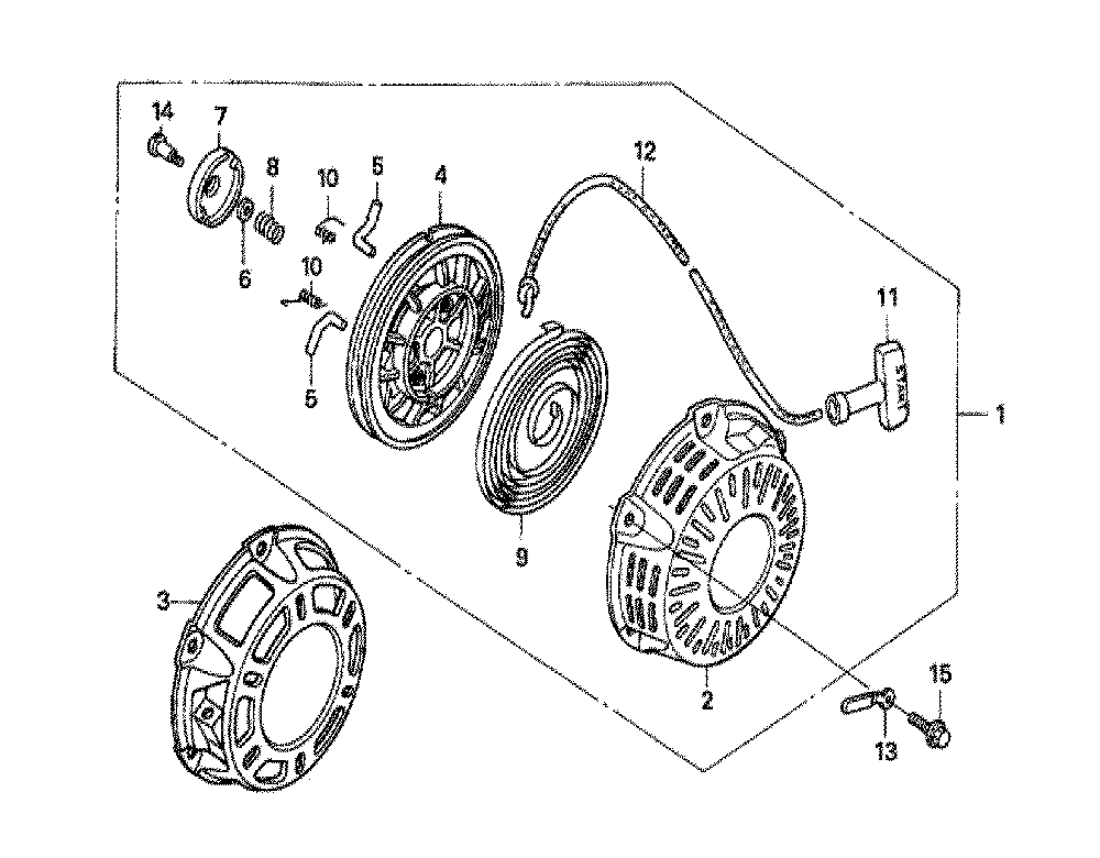 Fig-0 Diagram and Parts List for GX160U1 Type VED2 Honda Engine