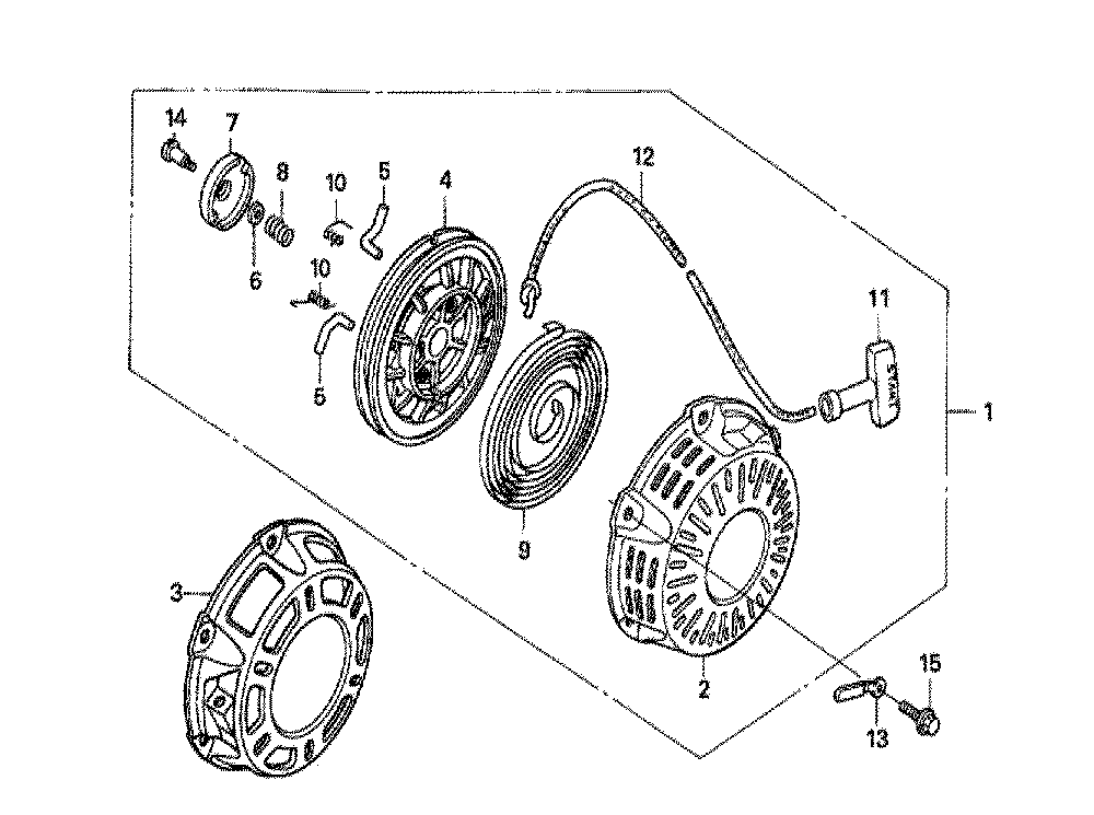 Fig-0 Diagram and Parts List for GX160U1 Type TCS2 Honda Engine