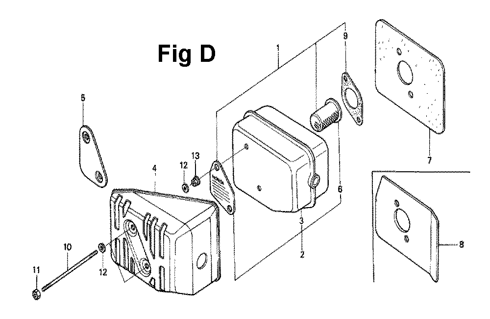 Fig-9 Diagram and Parts List for GXV120 Type P Honda Engine