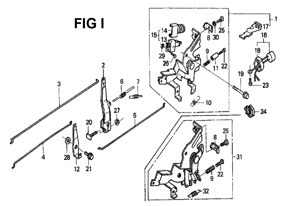 Fig-2 Diagram and Parts List for GXV340K2 Type DA4 Honda Engine