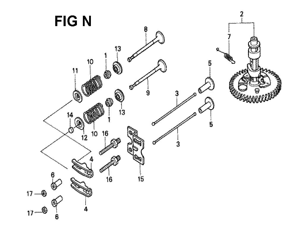 Fig-3 Diagram and Parts List for GXV340K1 Type DX3 Honda Engine