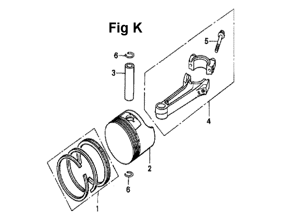Fig-8 Diagram and Parts List for GXV140 Type N2M Honda Engine