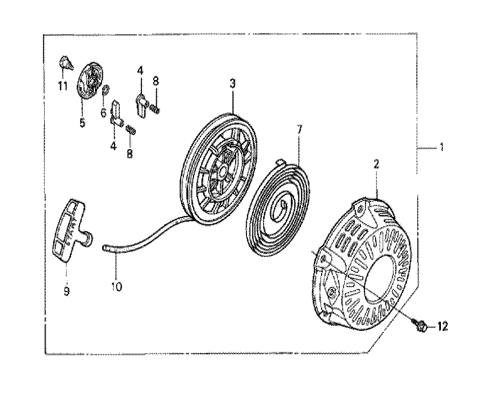 Fig-0 Diagram and Parts List for GX120K1 Type WIH Honda Engine
