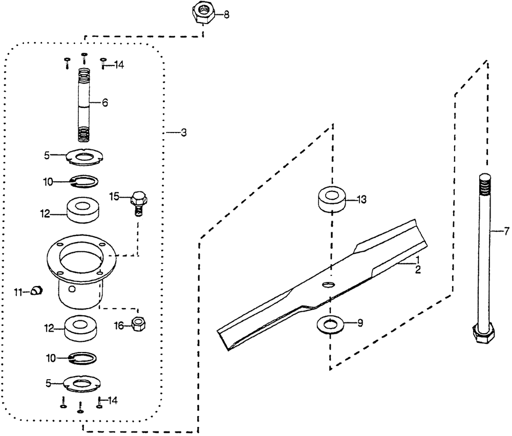 Blade Spindle (For 36-Inch To 1000877) (For 48-Inch To 1001265) Diagram and Parts List for CD7036CCD2 (Type  36)(CCD2-1000001 - 2000000) Honda Lawn Tractor Accessories