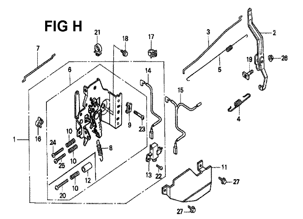 Fig-9 Diagram and Parts List for GXV160K1 Type N1E Honda Engine