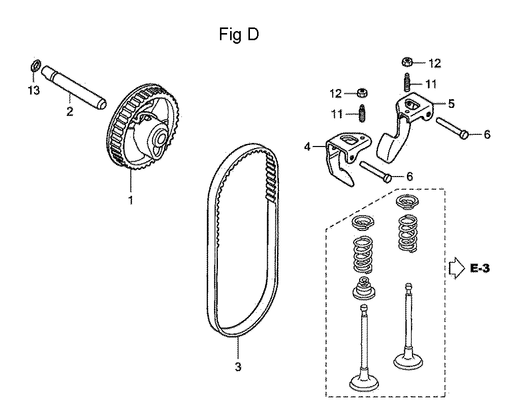 Fig-4 Diagram and Parts List for GC160A Type QHA2 Honda Engine