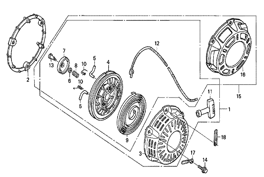Fig-0 Diagram and Parts List for GX200 Type SNX Honda Engine