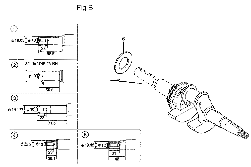 Fig-2 Diagram and Parts List for GC160LA Type MHA2 Honda Engine
