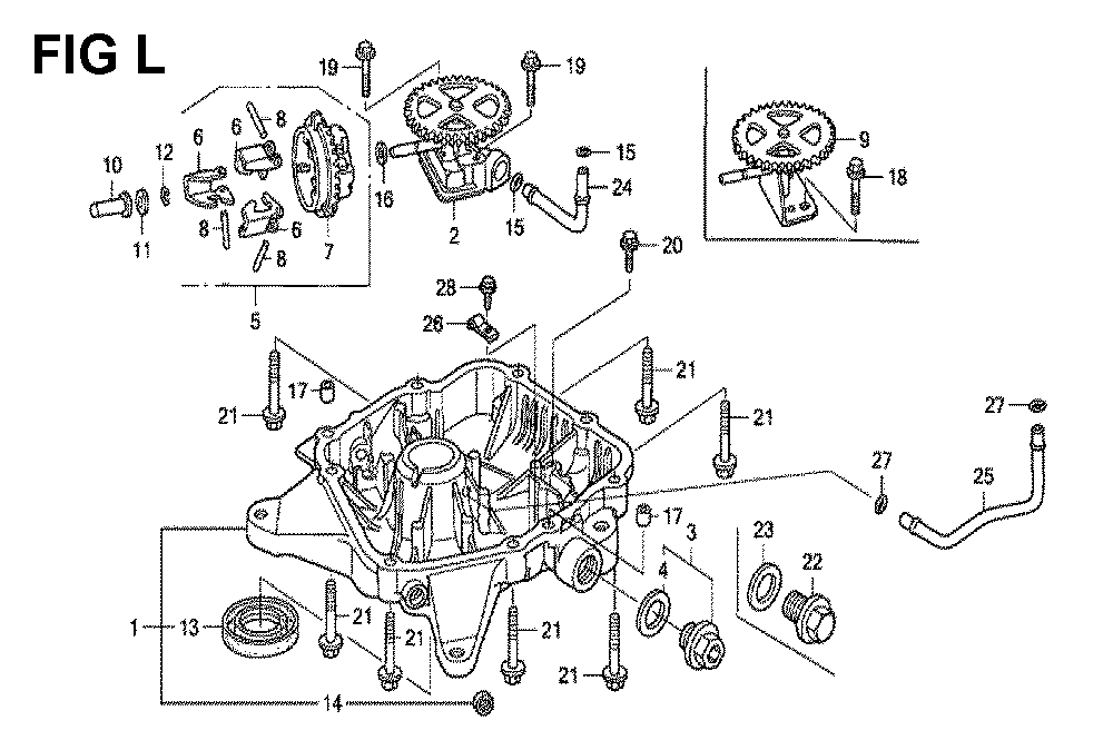 Fig-8 Diagram and Parts List for GXV530 Type PXA1A Honda Engine