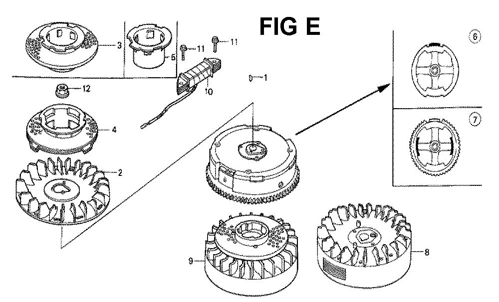 Fig-12 Diagram and Parts List for GXV160K1 Type N4C Honda Engine