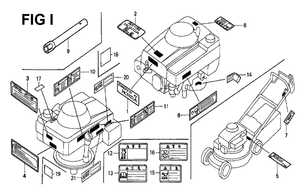 Fig-5 Diagram and Parts List for GXV160 Type A1 Honda Engine