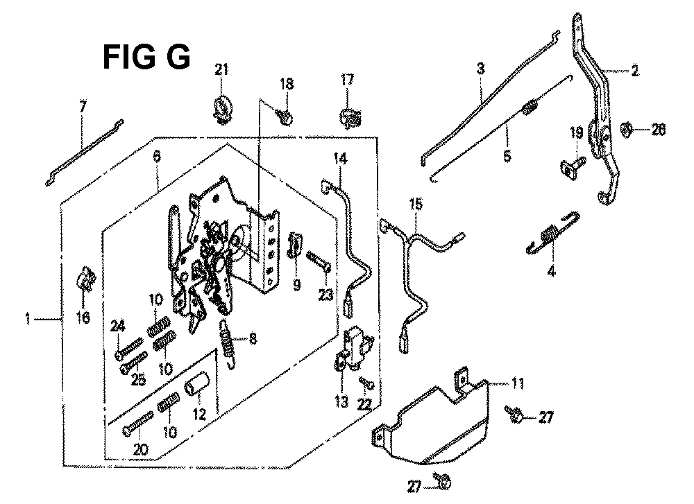 Fig-8 Diagram and Parts List for GXV160K1 Type SFL1 Honda Engine