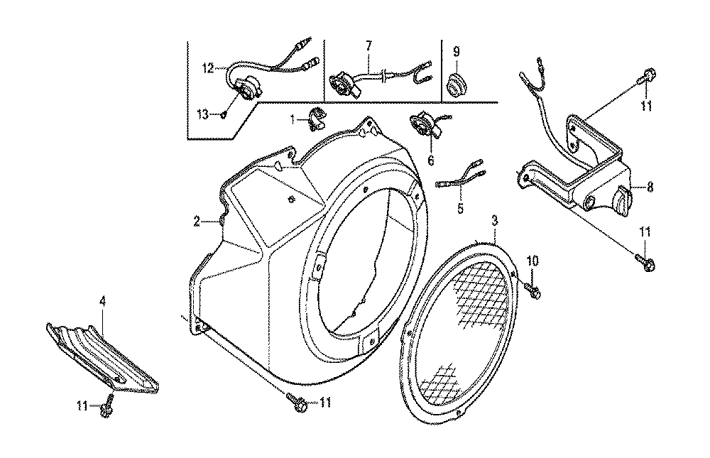 Fig-0 Diagram and Parts List for GX270U Type QKE3 Honda Engine