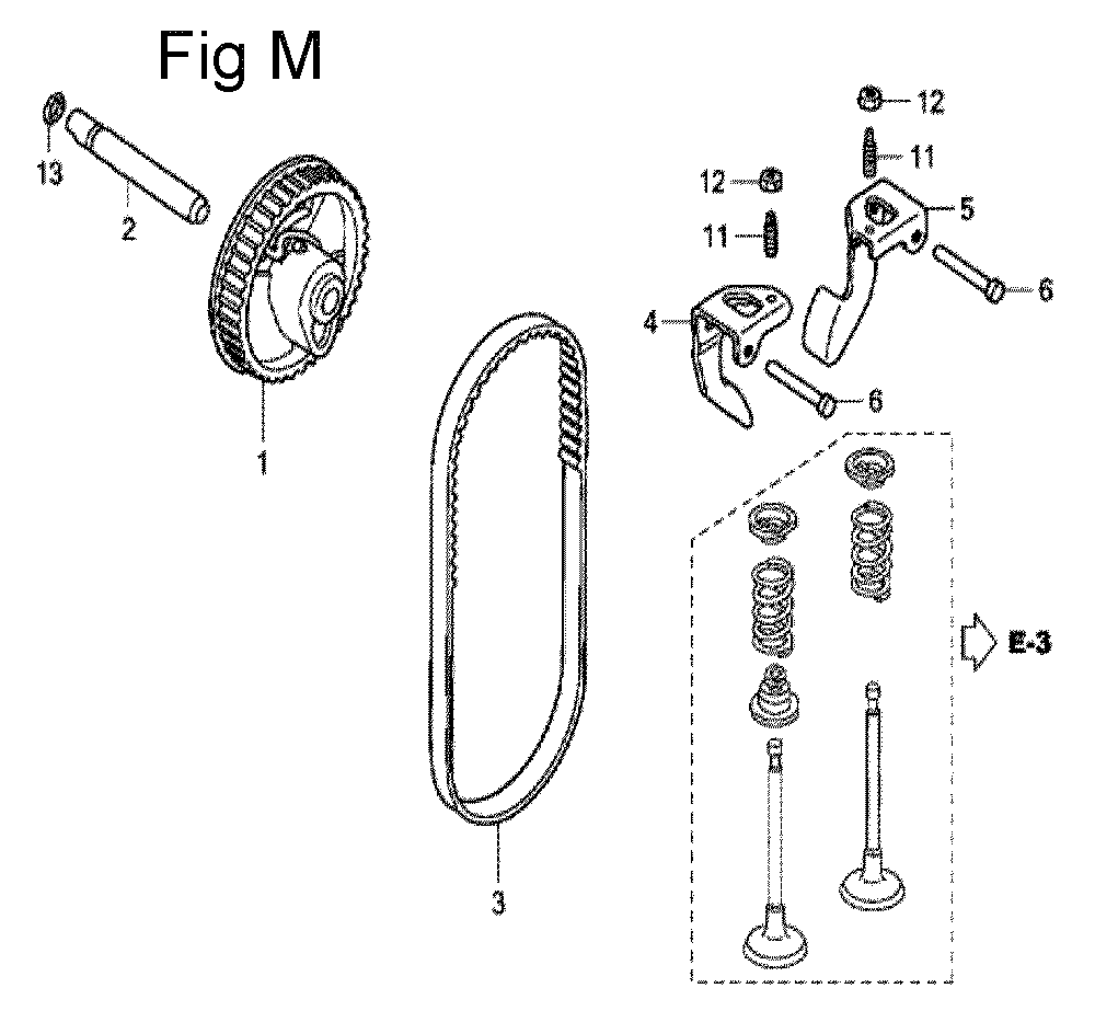Fig-13 Diagram and Parts List for GC160 Type QHU Honda Engine