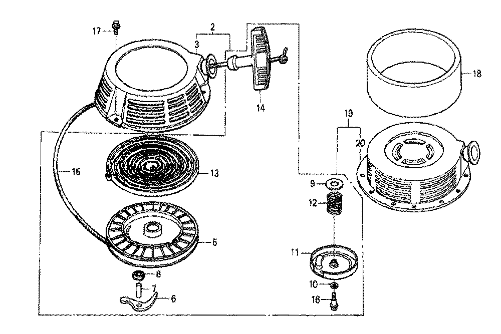 Fig-0 Diagram and Parts List for GXV340K1 Type DAP2 Honda Engine