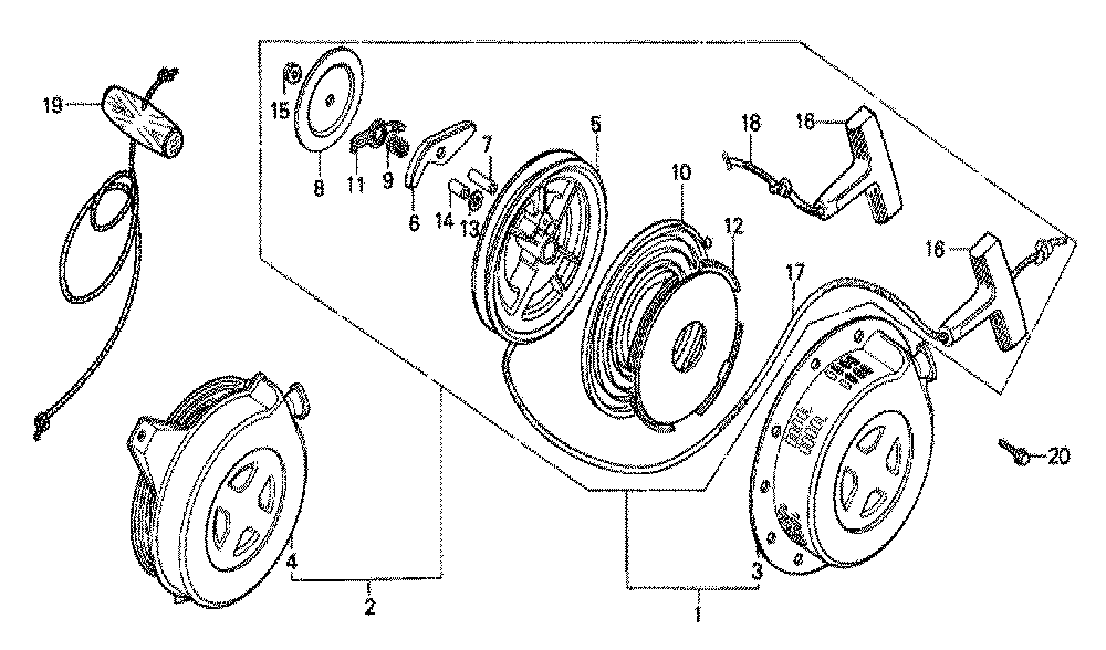 Fig-0 Diagram and Parts List for GX140 Type STS Honda Engine