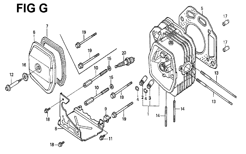 Fig-2 Diagram and Parts List for GXV340K1 Type DN3 Honda Engine