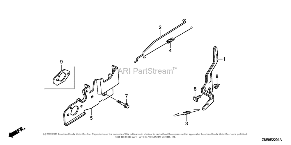 Control (2) Diagram and Parts List for GSV190LA (typeS3T)(GJACA-1035731) Honda Engine