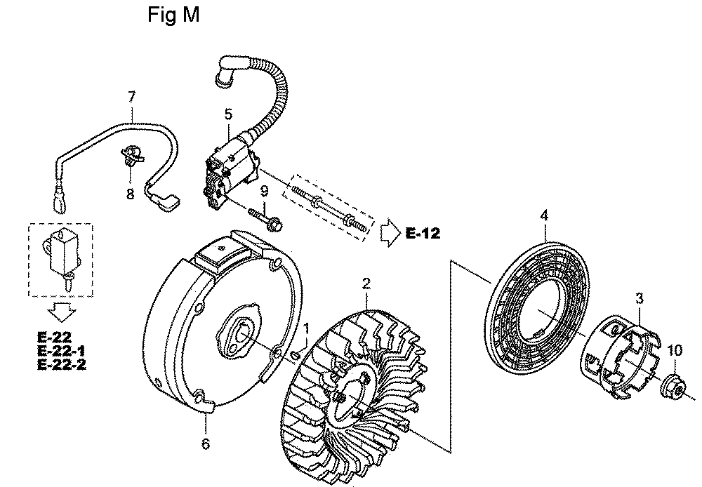 Fig-13 Diagram and Parts List for GC160LA Type MHAB Honda Engine