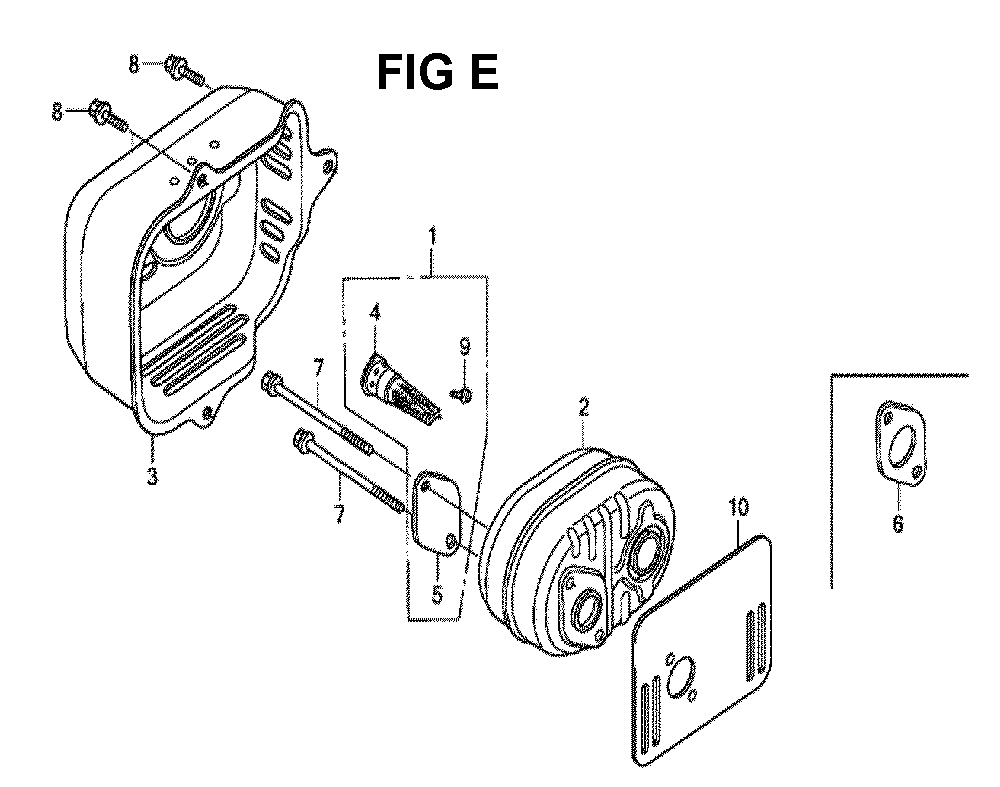 Fig-5 Diagram and Parts List for GCV190LA Type N5BR Honda Engine
