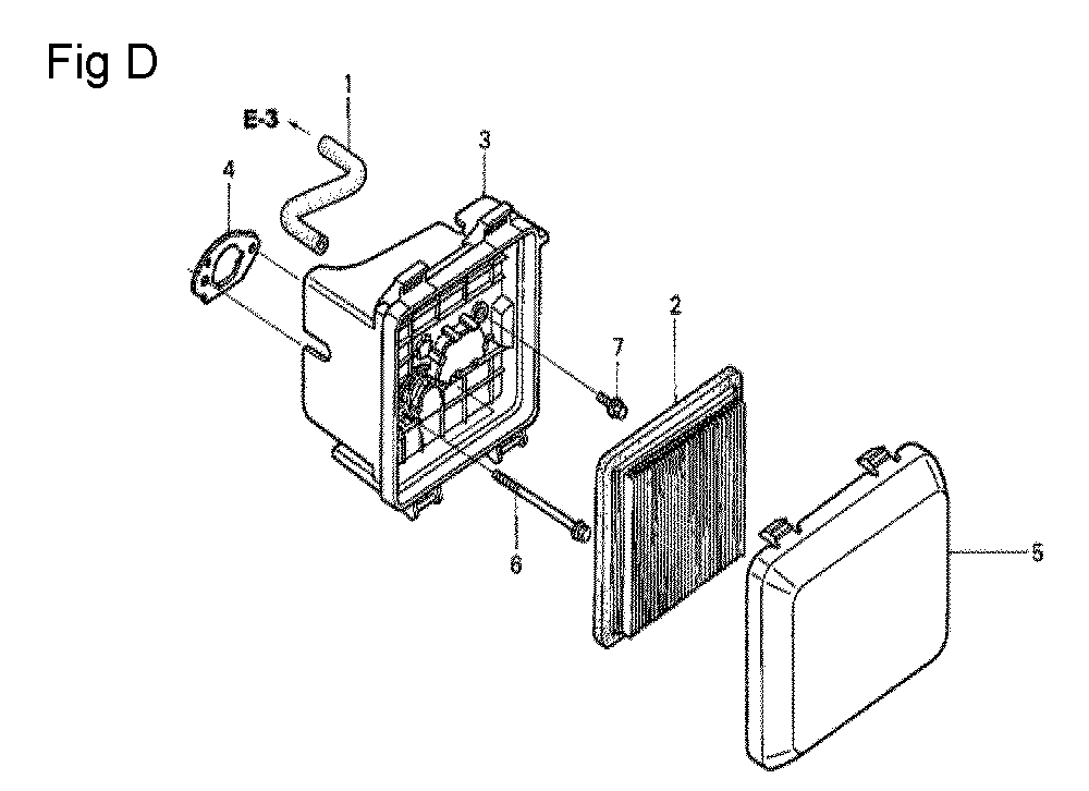 Fig-4 Diagram and Parts List for GCV190A Type N5AF Honda Engine