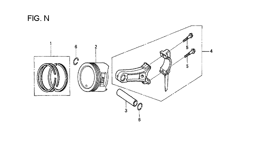 Fig-14 Diagram and Parts List for GX120T1 Type VPM4 Honda Engine
