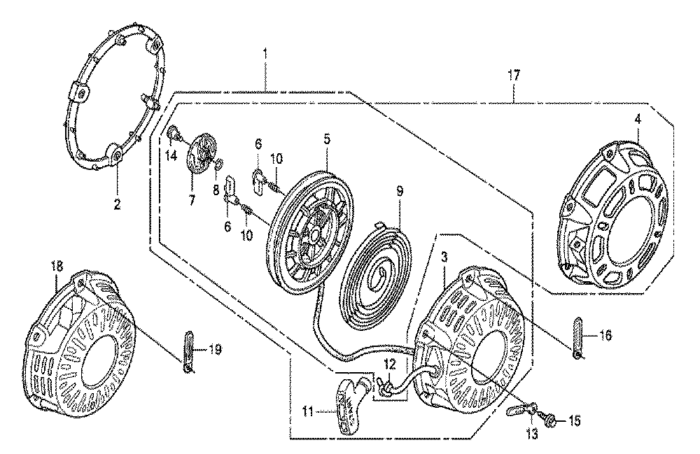 Fig-0 Diagram and Parts List for GX200 Type QX2 Honda Engine