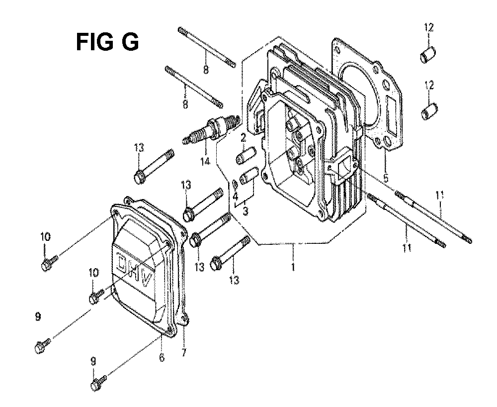 Fig-6 Diagram and Parts List for GXV160 Type N4 Honda Engine