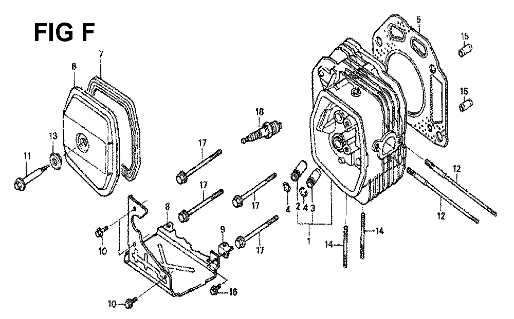 Fig-11 Diagram and Parts List for GXV340K2 Type DCA2 Honda Engine