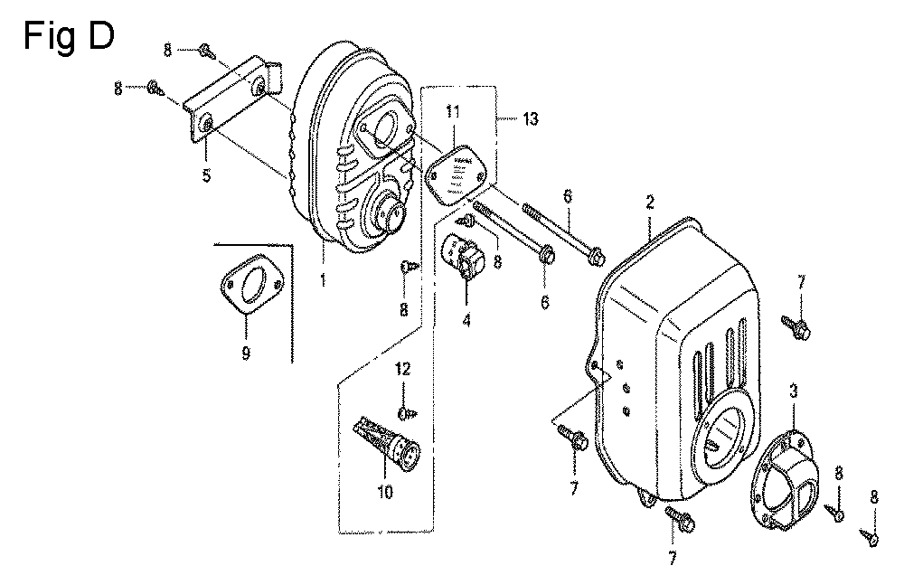 Fig-4 Diagram and Parts List for GC160 Type VHU Honda Engine