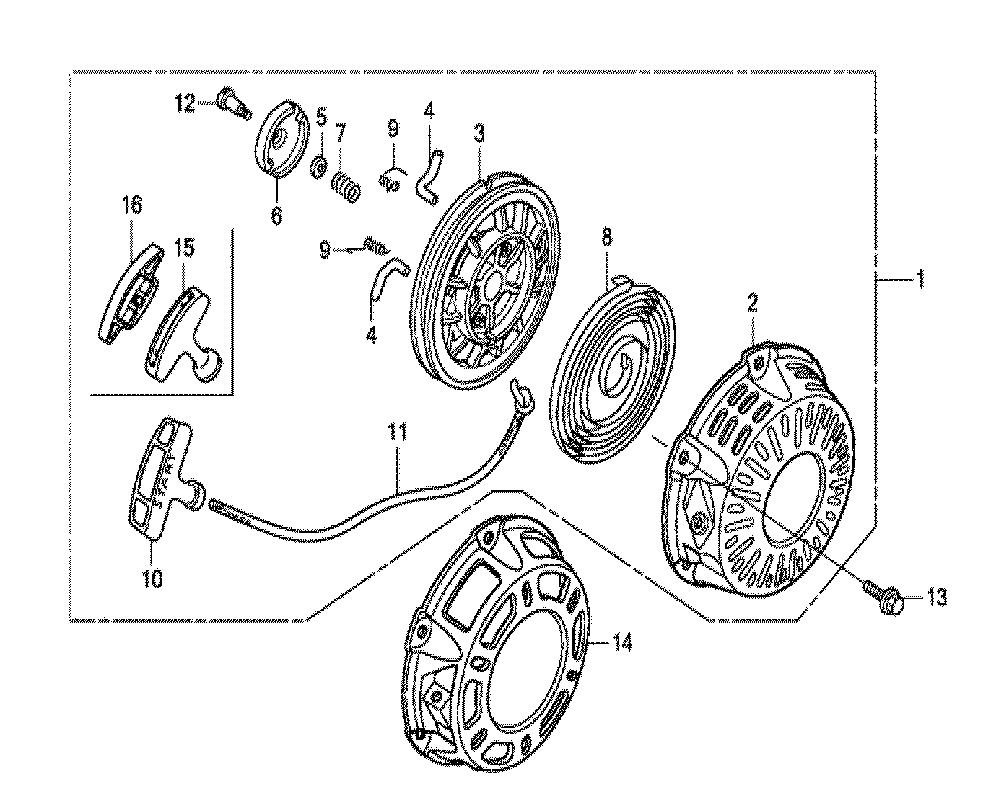 Fig-0 Diagram and Parts List for GX160UT1 Type VG29 Honda Engine