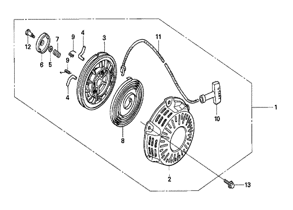 Fig-0 Diagram and Parts List for GX120U1 Type QH26 Honda Engine
