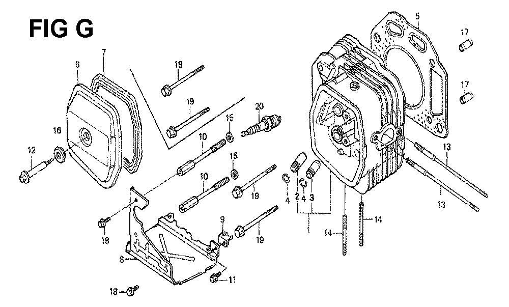 Fig-11 Diagram and Parts List for GXV340K1 Type DNE4 Honda Engine