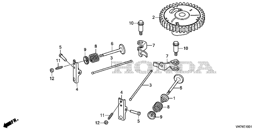Camshaft (Hrx217k6) Diagram and Parts List for HRX217K6 (Type  HYA)(MAMA-1000001 - 9999999) Honda Lawn Mower