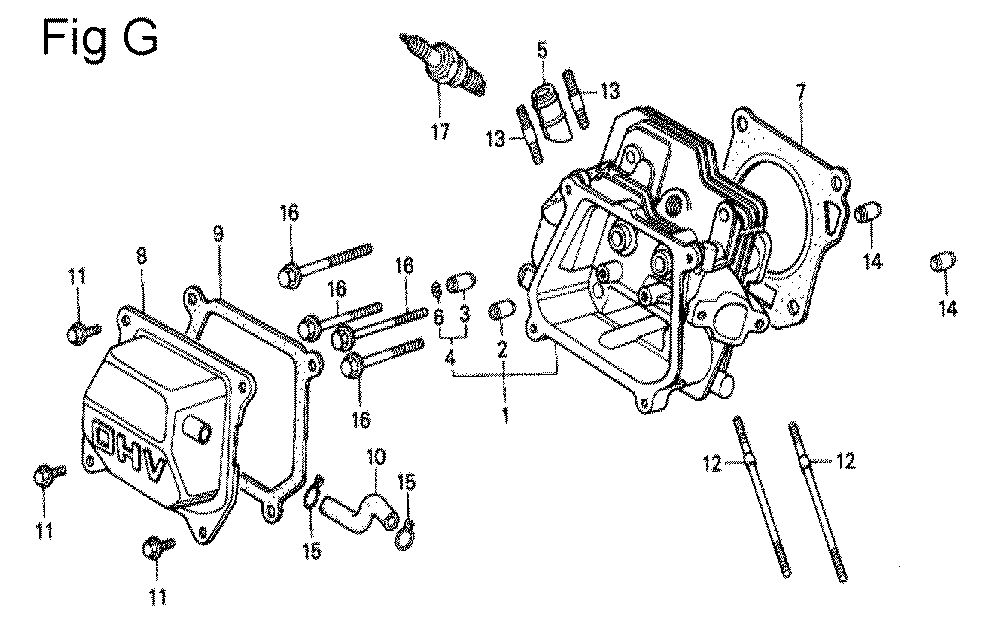 Fig-4 Diagram and Parts List for GX140 Type VET Honda Engine