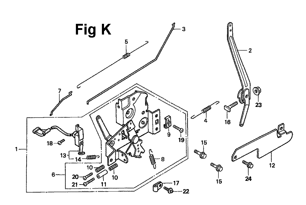 Fig-9 Diagram and Parts List for GXV140 Type A1B Honda Engine