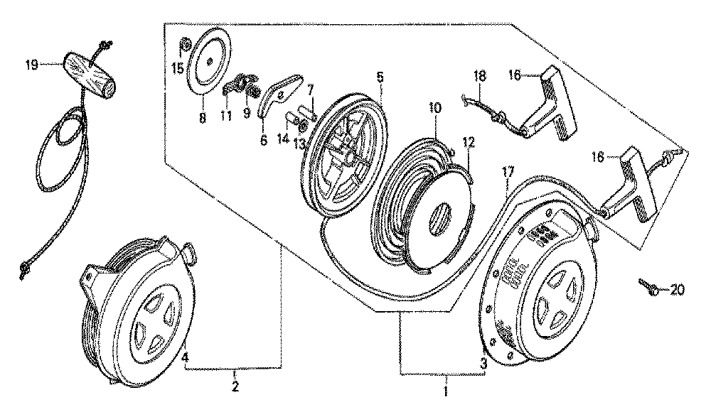 Fig-0 Diagram and Parts List for GX140 Type TX Honda Engine