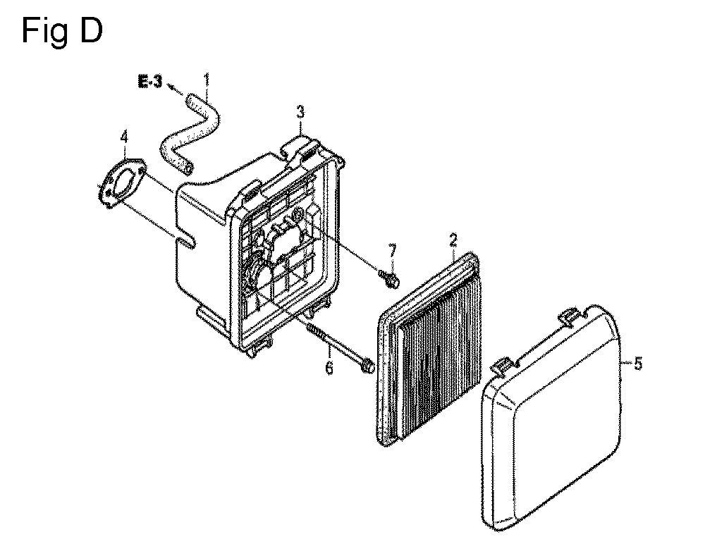Fig-4 Diagram and Parts List for GCV135 Type A1D Honda Engine