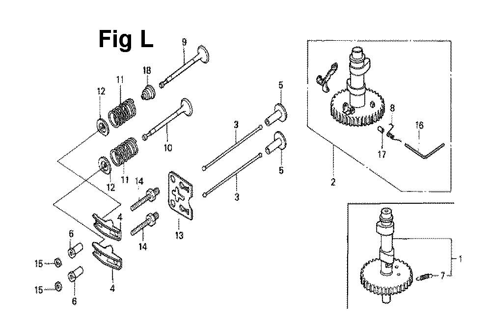 Fig-12 Diagram and Parts List for GXV140 Type A2G Honda Engine