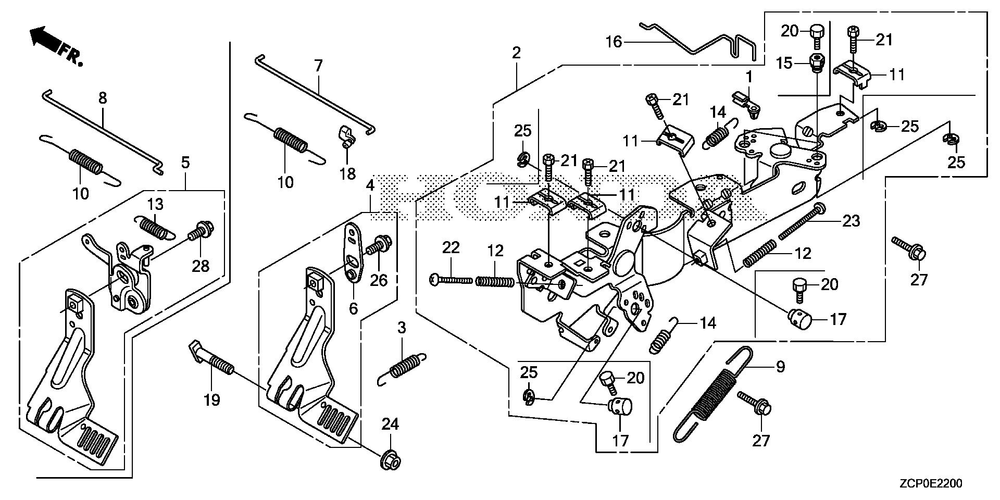 Control Diagram and Parts List for GX630RHX (Type TDCC)(GCAMH-2000001-9999999) Honda Engine