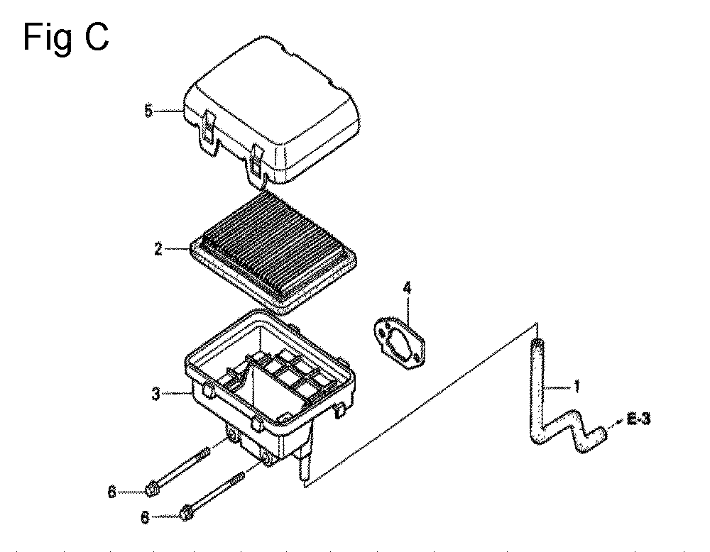 Fig-3 Diagram and Parts List for GC160A Type VXE Honda Engine