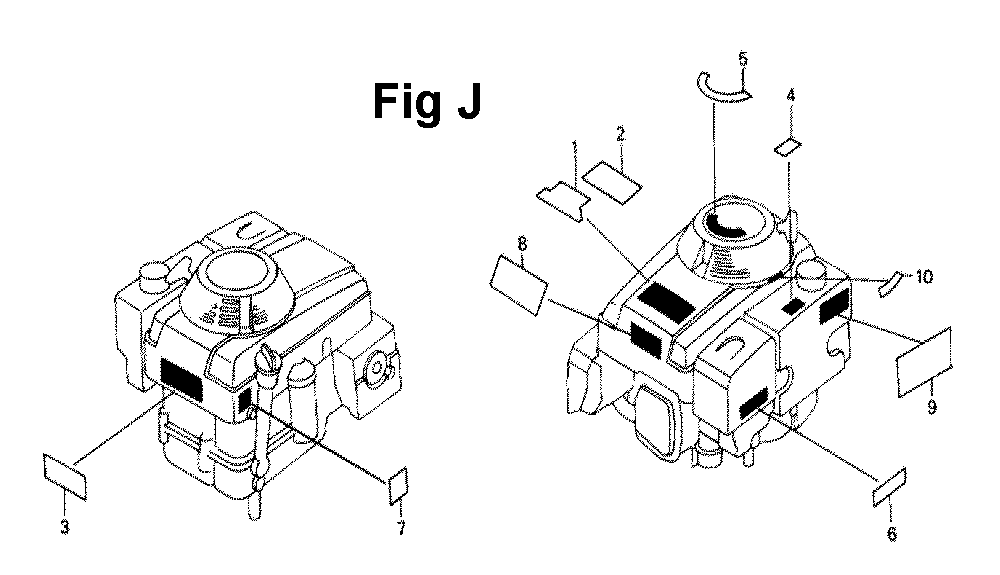 Fig-11 Diagram and Parts List for GXV340 Type DNE Honda Engine